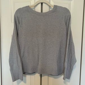 Victoria's Secret Women’s Grey, Twist Back, Long Sleeve Top
